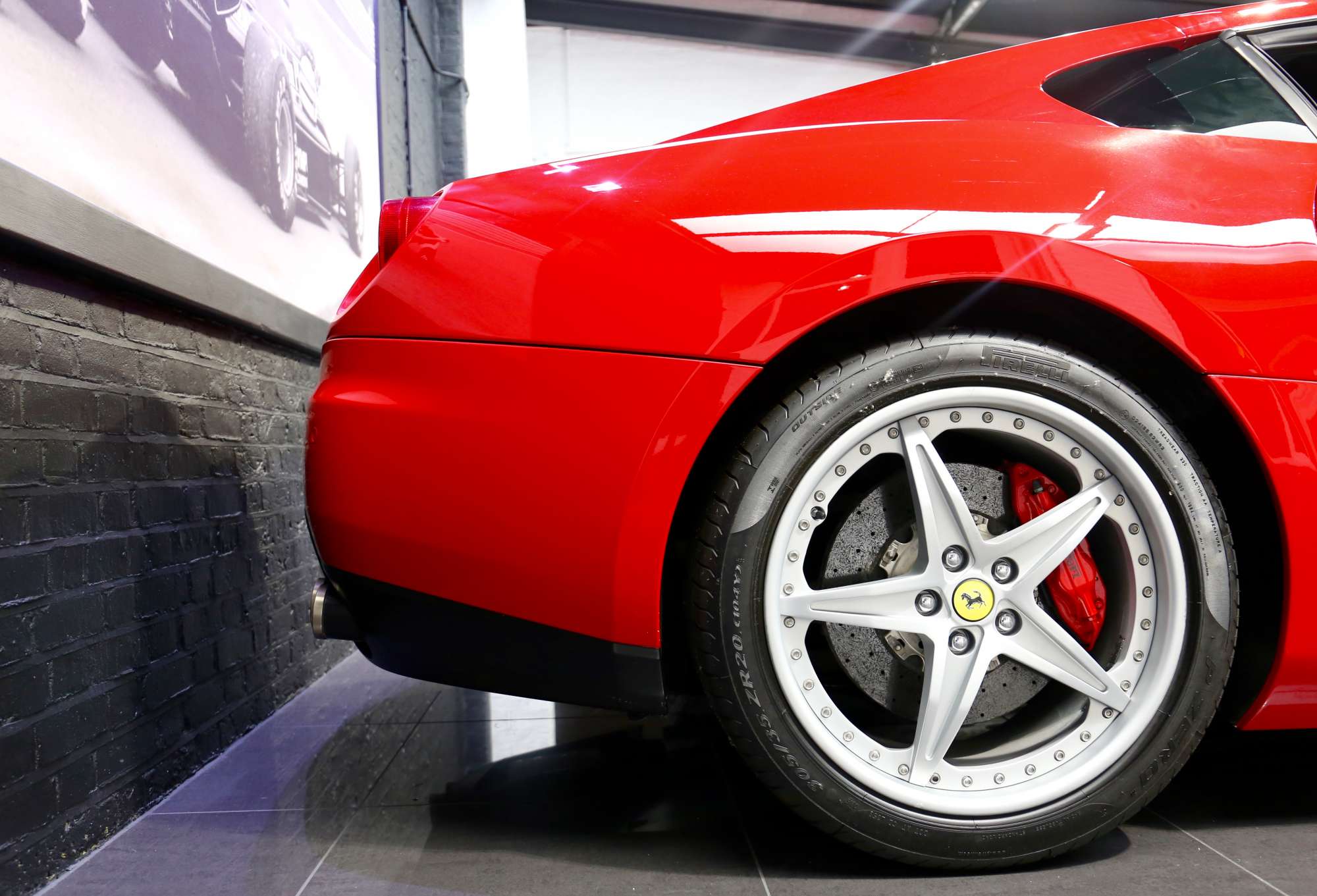 Tapis de Sol Voiture Tappetini pour Ferrari 599 Gtb Foncé Rouge